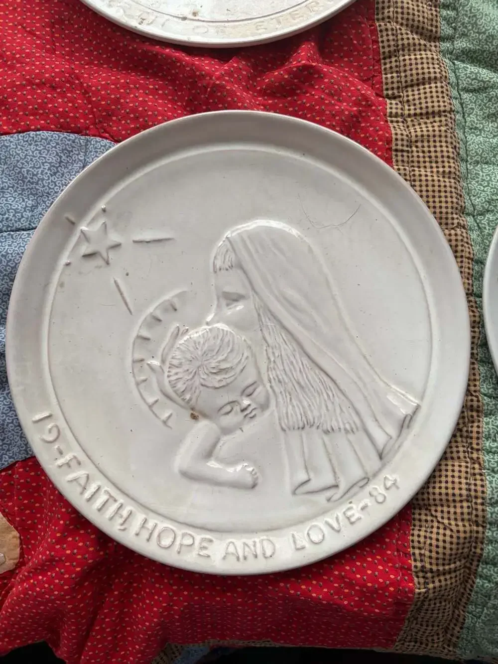 Set of 9 Vintage Frankoma Pottery Christmas Collector Plates